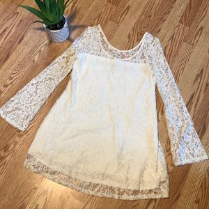 Long sleeved lace mini dress Aeropostale NWT